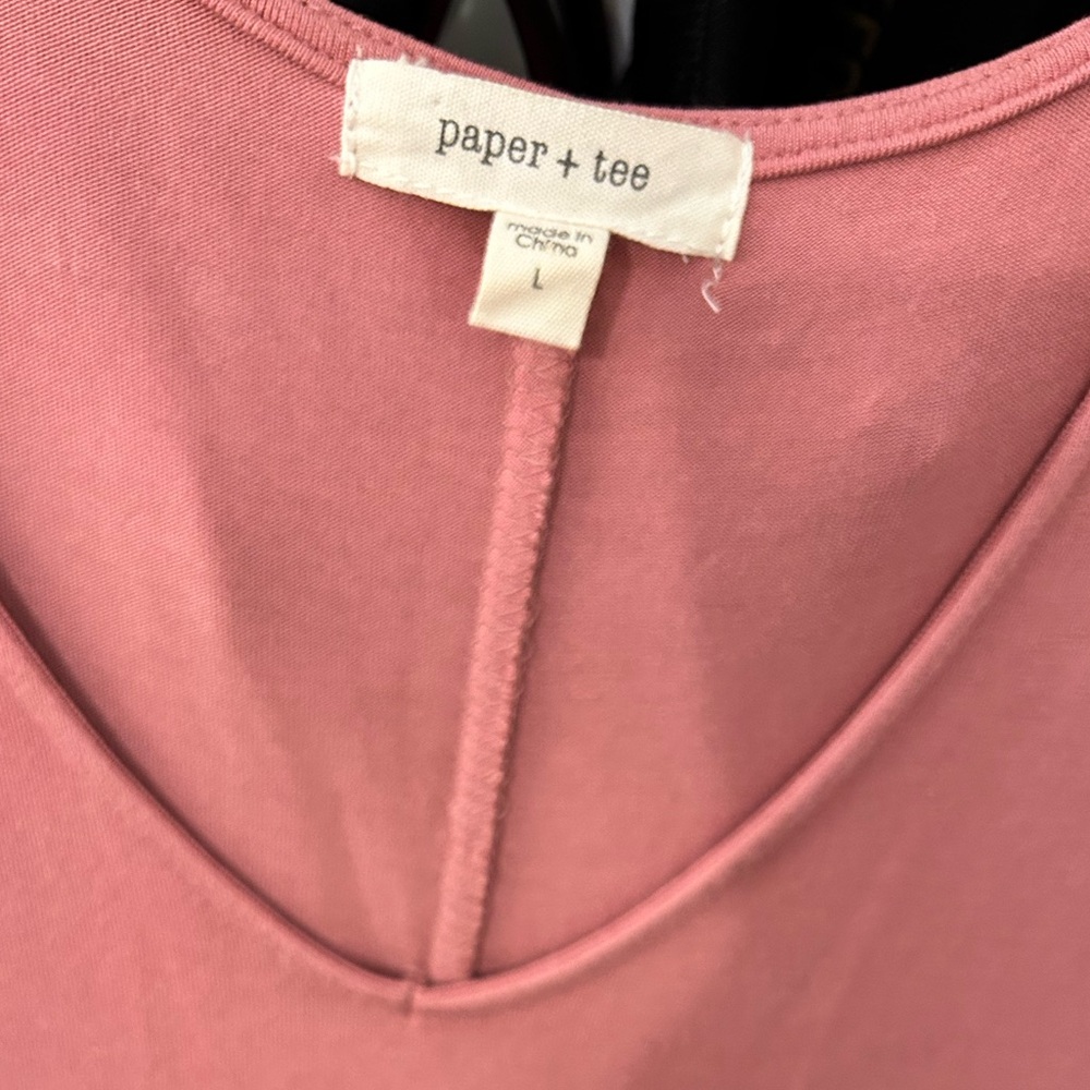 Paper Tee Mauve Lace Tunic Top - Picture 5 of 5